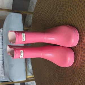 Hunter pink girls wellies rainbows size 12 US